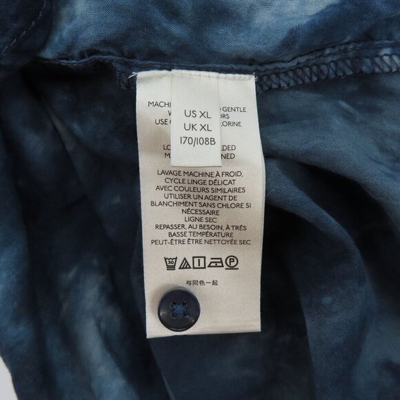 Pilcro Women Extra Large XL Blue Tie Dye Long Sleeve Button Collared Shirt Top - Picture 8 of 11